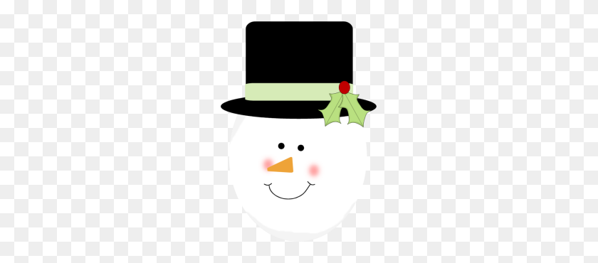 219x310 Christmas Snowman Clip Art - Snowman Hat Clipart