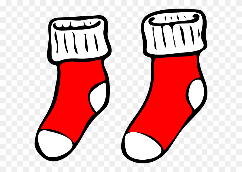 600x539 Calcetines De Navidad Clipart - Crazy Sock Clipart