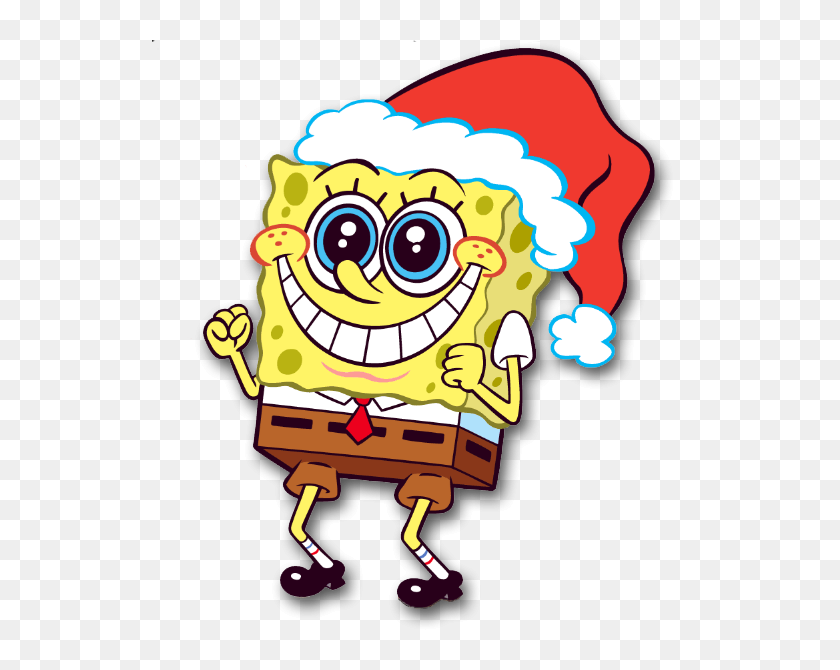 536x610 Christmas Spongebob Clipart - Spongebob Clipart