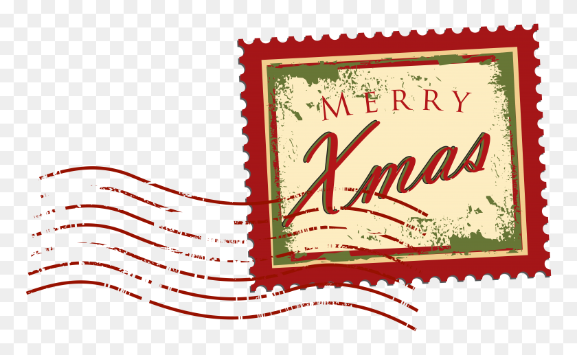 8000x4689 Christmas Stamp Png Clipart - Texas Border Clipart