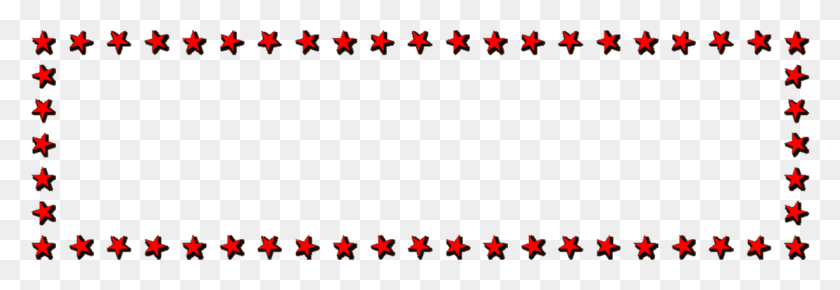 1108x328 Christmas Star Border Clip Art - Red Star Clipart