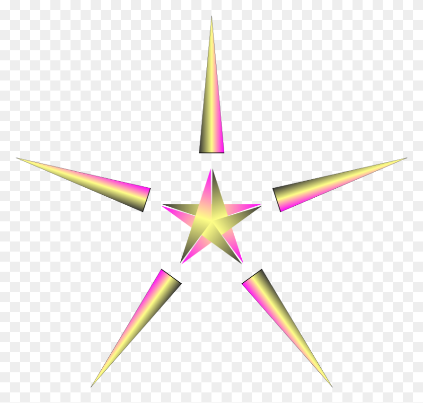 825x784 Рождественская Звезда С Пульсирующими Цветами Иконки Png - Рождественская Звезда Png