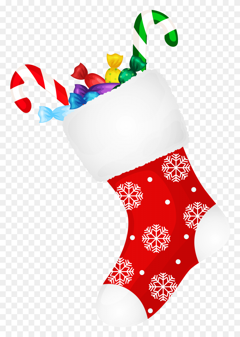 5568x8000 Christmas Stocking With Candies Png Clip Gallery - Free Christmas Stocking Clipart