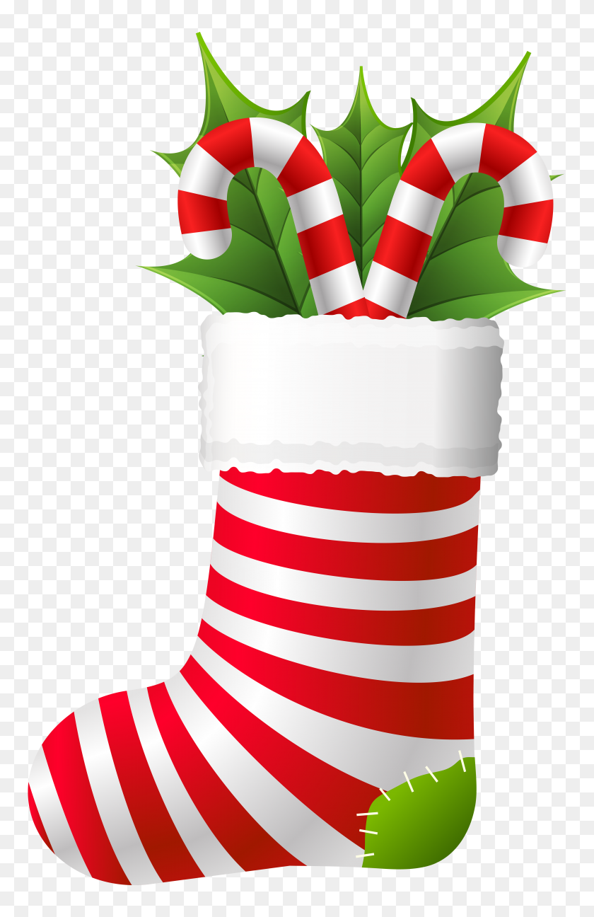 5046x8000 Christmas Stocking With Candy Canes Png Clip Gallery - Free Christmas Stocking Clipart