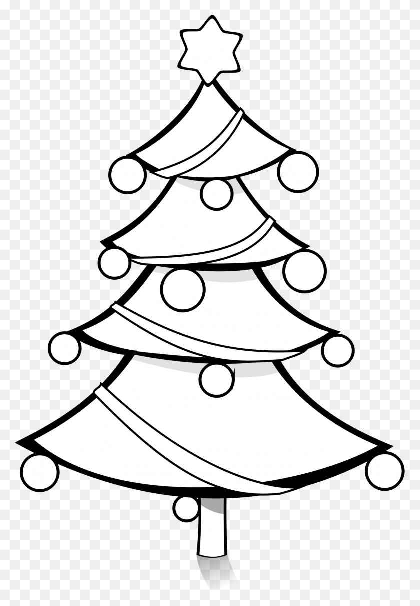 1609x2380 Рождественская Елка Черно-Белые Черно-Белые Рождественские Елки Клипарт - Белое Дерево Png
