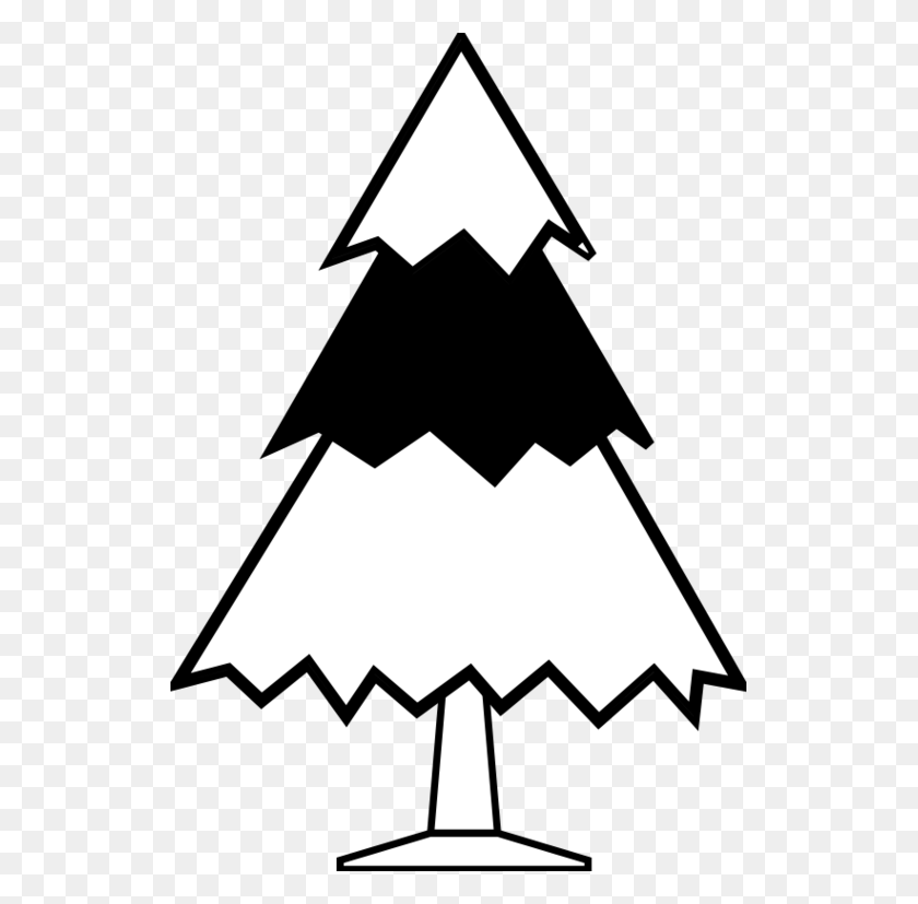 527x767 Christmas Tree Black And White Christmas Tree Clip Art Black - Free Tree Clipart