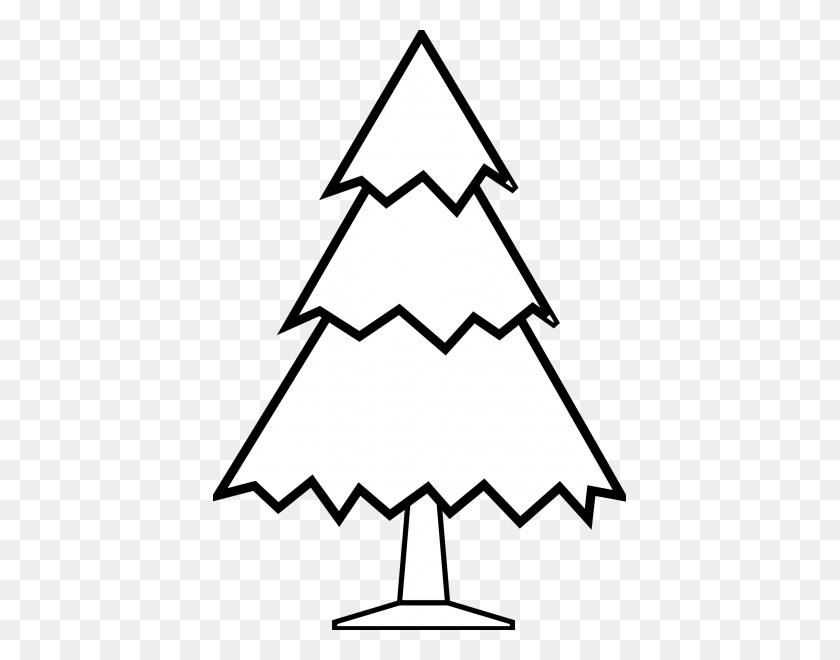 413x600 Christmas Tree Black And White Clip Art - Family Clipart Black And White