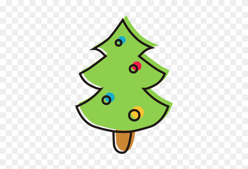 512x512 Christmas Tree Cartoon Icon - Tree Cartoon PNG