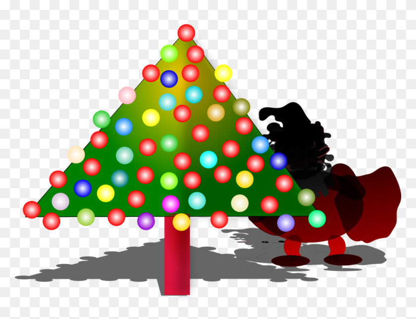 1001x750 Árbol De Navidad El Día De Navidad De Santa Claus Adorno De Navidad Gratis - La Víspera De Navidad Clipart