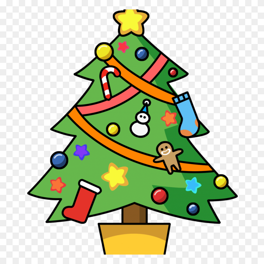 1024x1024 Christmas Tree Christmas Tree Images Clip Art Free Vector - Crochet Clipart