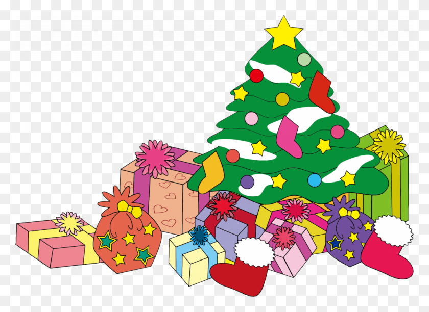 1024x725 Christmas Tree Christmas Tree Withts Clip Art Freetsfree - Atlanta Clipart