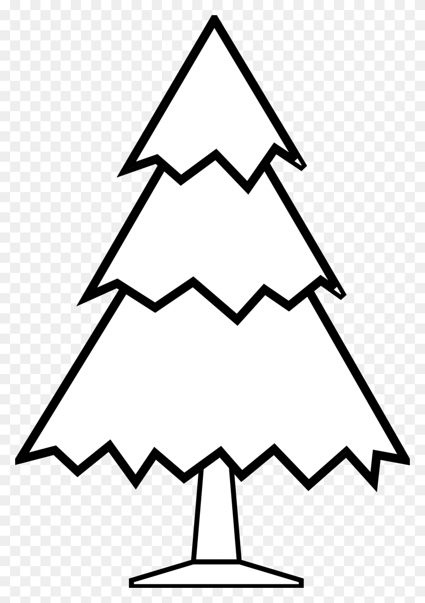 1331x1935 Christmas Tree Clip Art Black And White Look At Christmas Tree - School Supplies Clipart Black And White