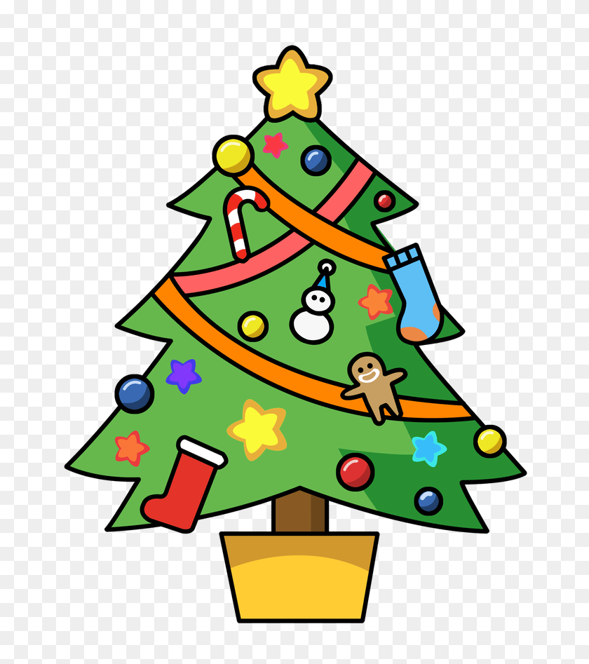 768x887 Christmas Tree Clip Art Clipart Images - Free Tree Clipart
