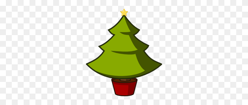 258x299 Christmas Tree Clip Art Free Vector - Christmas Banner Clipart