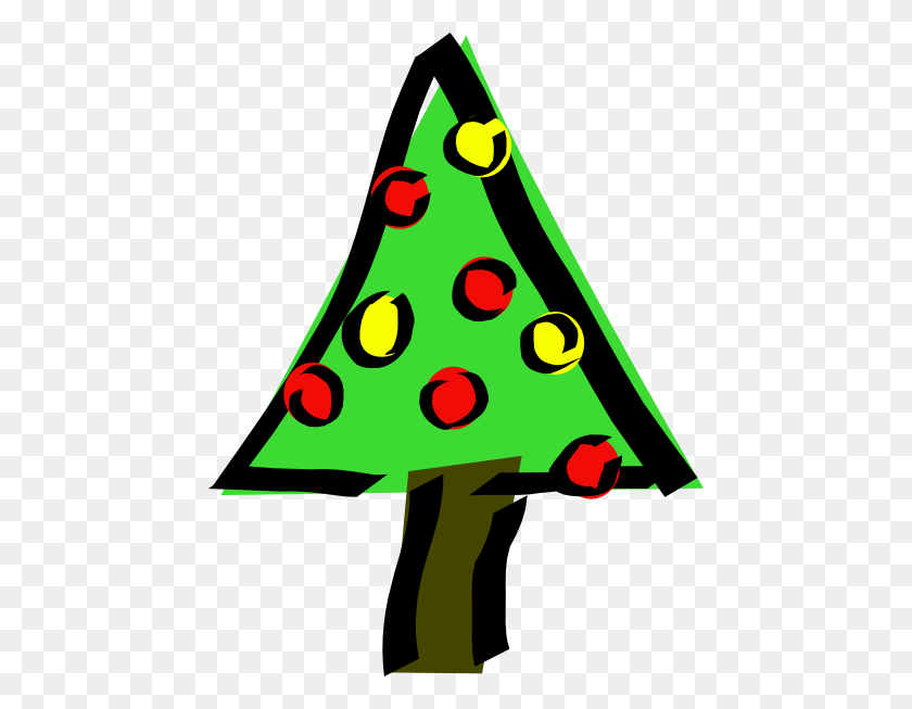 456x593 Christmas Tree Clip Art Free Vector - Christmas Tree Clip Art Free