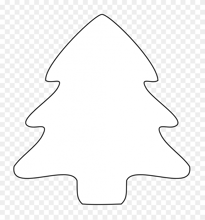 1969x2125 Christmas Tree Clip Art Outline - Tree Outline Clipart