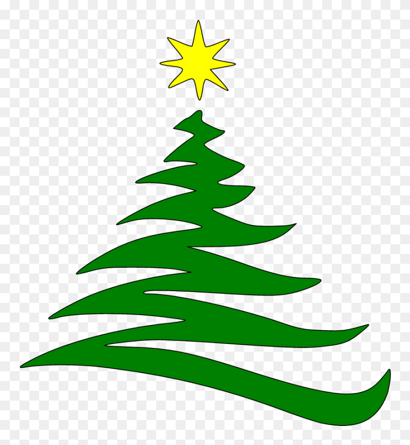 859x938 Clipart De Árbol De Navidad - Imágenes Prediseñadas De Árbol Nevado