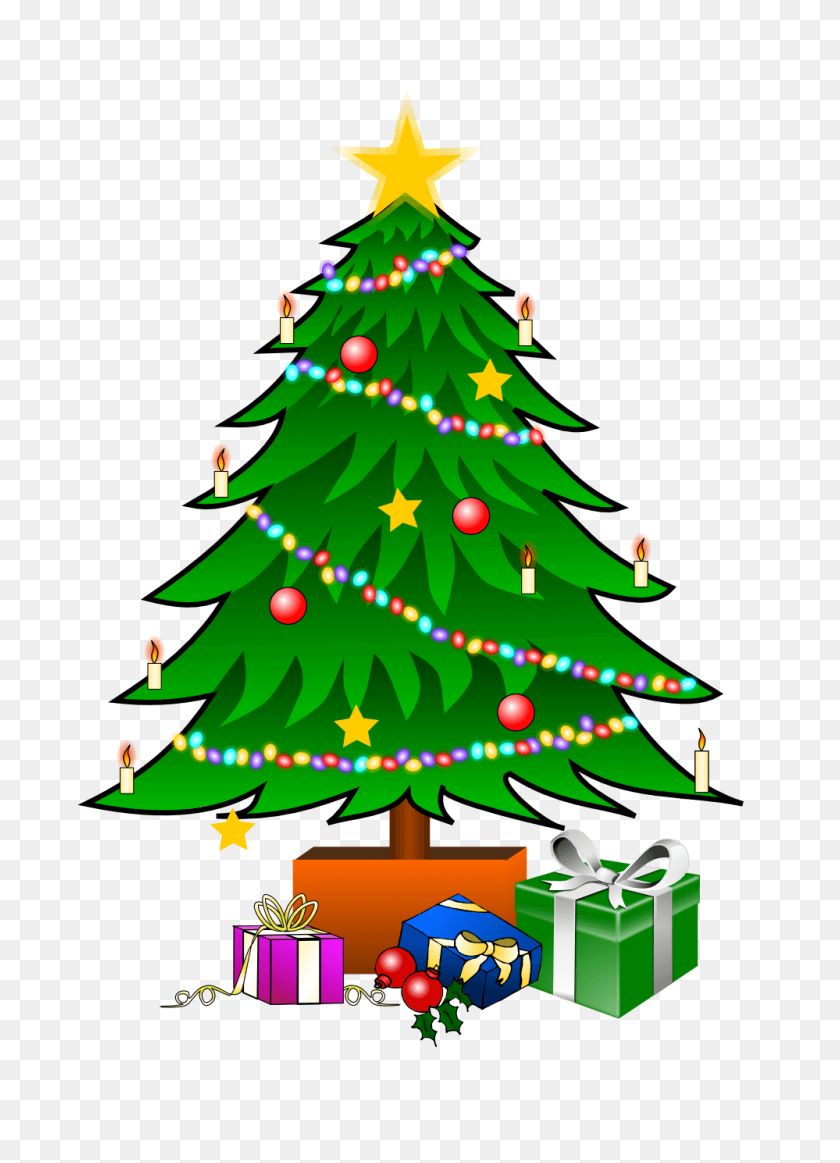 999x1413 Christmas Tree Clipart - Tree Trimming Clip Art