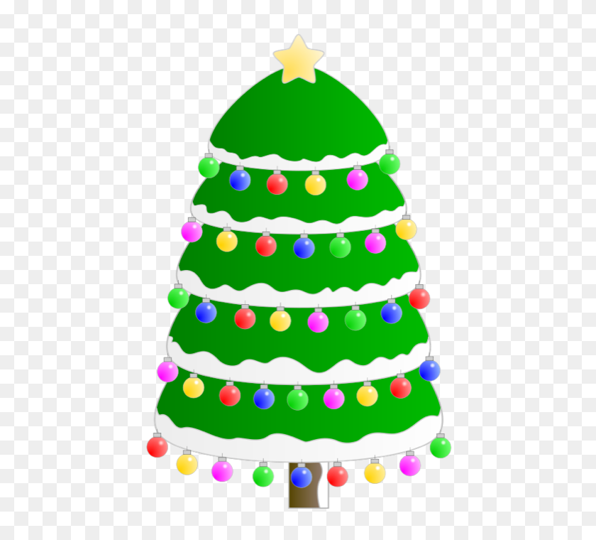 495x700 Christmas Tree Clipart - Tree With Snow Clipart