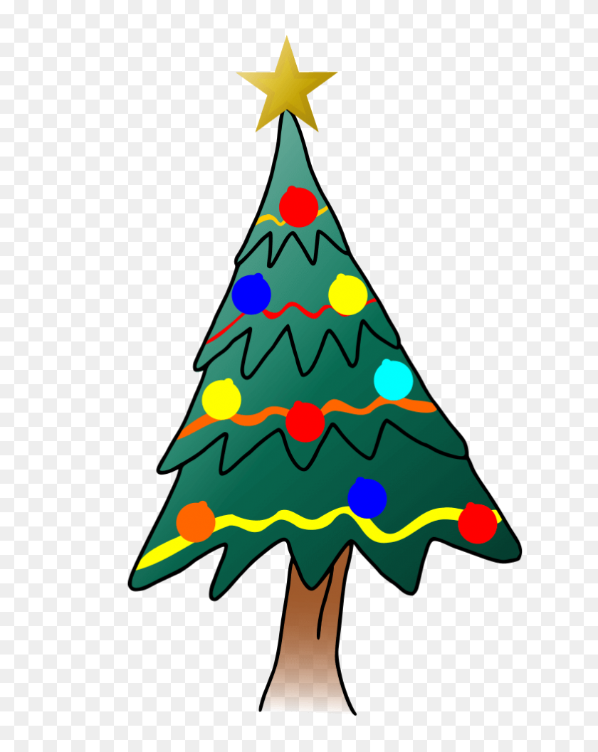 782x1000 Christmas Tree Clipart - Christmas Tree Vector PNG