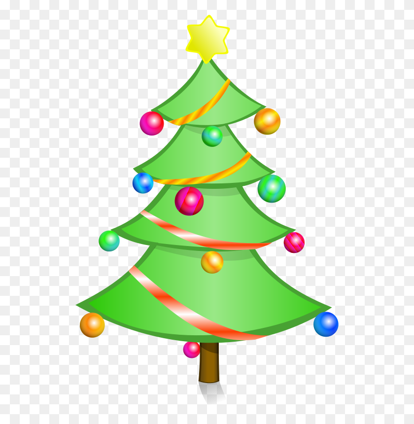 534x800 Christmas Tree Clipart Free Holiday Graphics - Christmas Tree Clipart