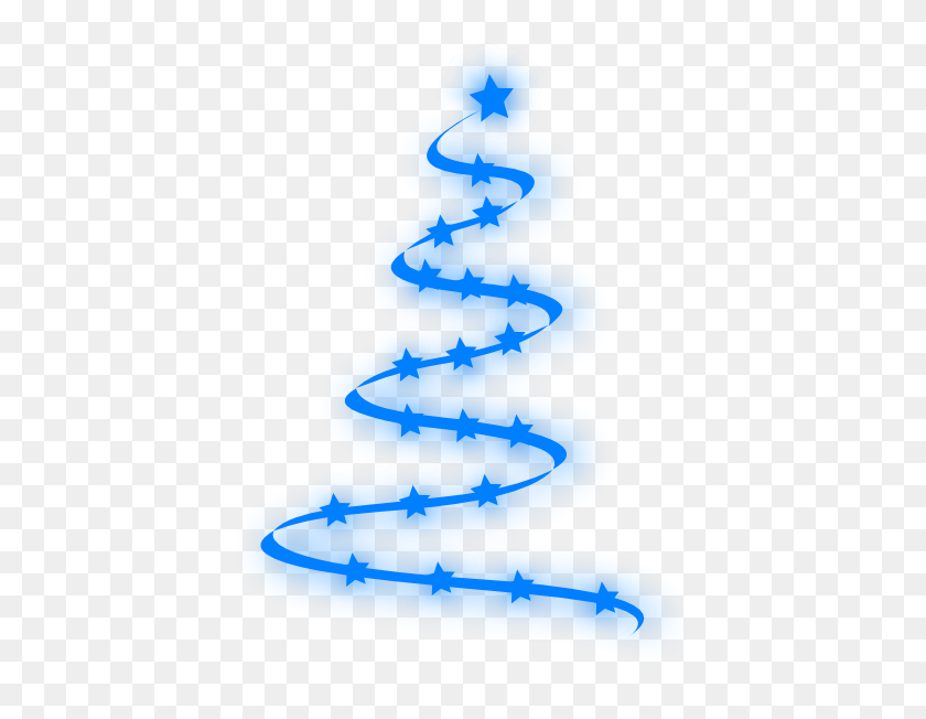 426x592 Christmas Tree Clipart Light Blue - Christmas Tree Lights Clipart