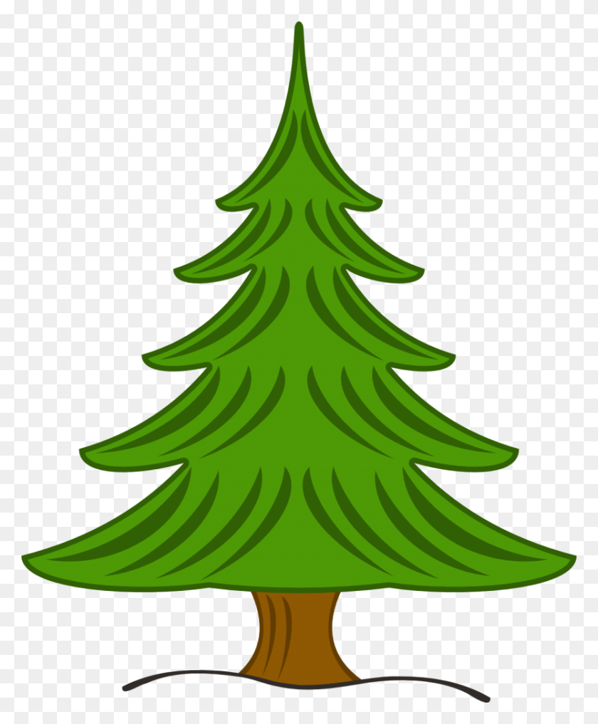 834x1024 Christmas Tree Clipart Pine Tree - Green Tree Clipart