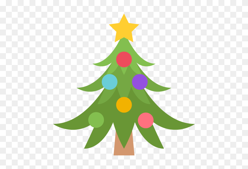 512x512 Christmas Tree Emoji For Facebook, Email Sms Id Emoji - Christmas Tree Emoji PNG