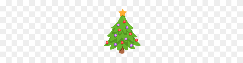 160x160 Christmas Tree Emoji On Messenger - Christmas Tree Emoji PNG