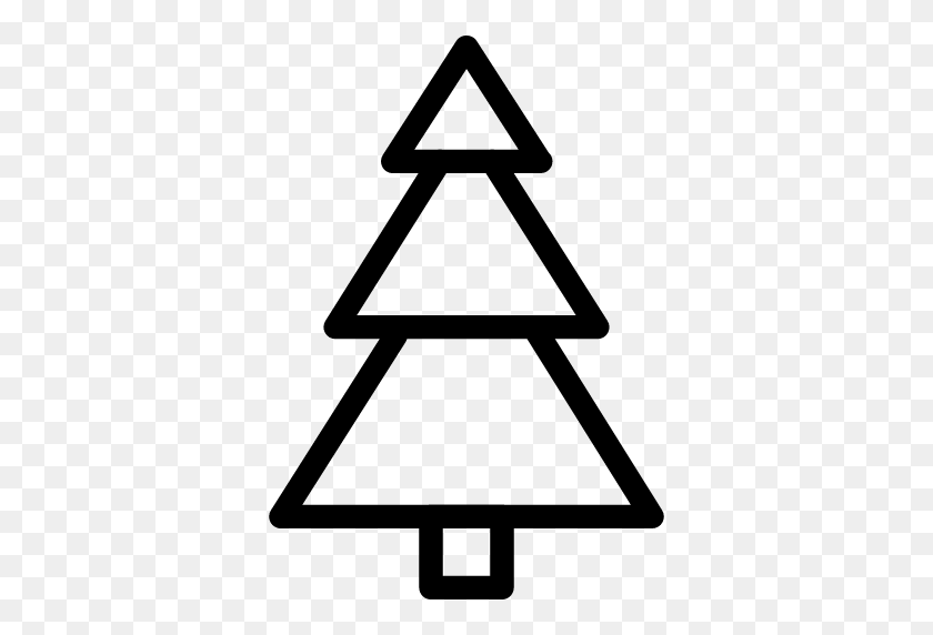 512x512 Christmas Tree Icon Line Iconset Iconsmind - Tree Outline PNG