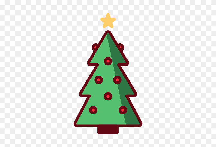 512x512 Christmas Tree Illustration - Xmas Tree PNG