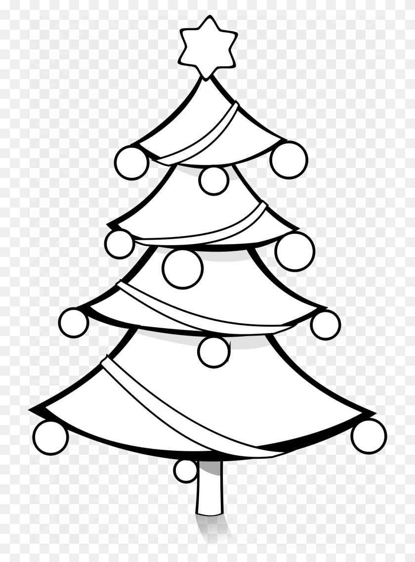 728x1077 Рождественская Елка Невероятная Черная И Whitestmas Tree - Рождественская Елка Клипарт