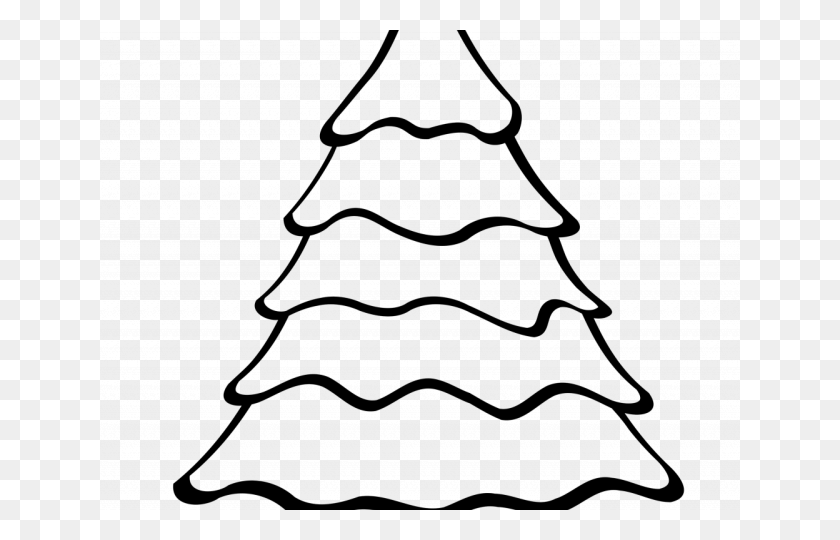 640x480 Christmas Tree Outline - Tree Outline PNG