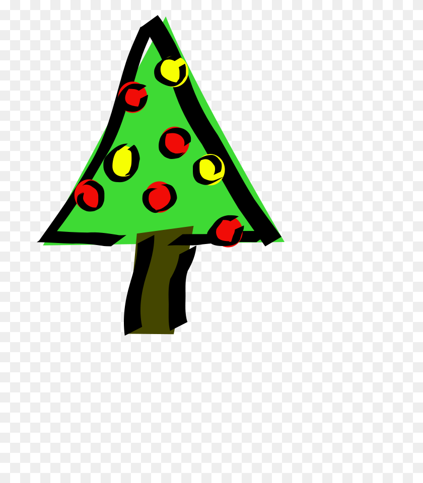 694x900 Christmas Tree Outline Clip Art - Peace On Earth Clipart