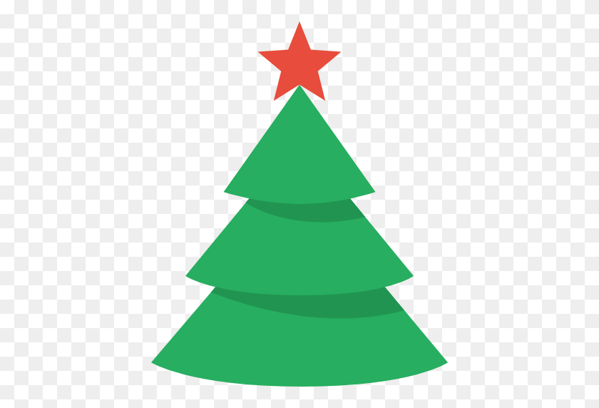 512x512 Christmas Tree Png Flat Design - Xmas Tree PNG