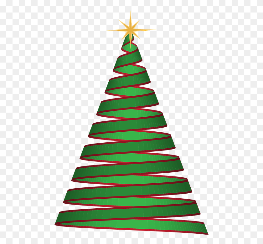 492x720 Christmas Tree Ribbon Png - Christmas Tree Clip Art Transparent Background