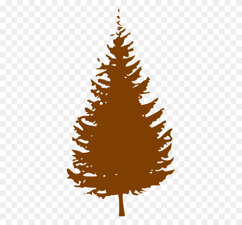 375x720 Christmas Tree Silhouette - Pine PNG