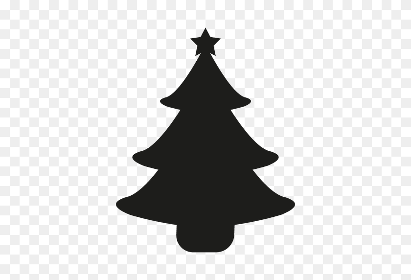 512x512 Christmas Tree Silhouette - Xmas Tree PNG