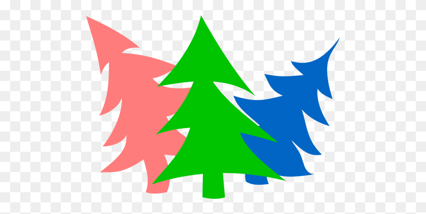 500x363 Christmas Tree Silhouette Clip Art - Christmas Card Clipart Images