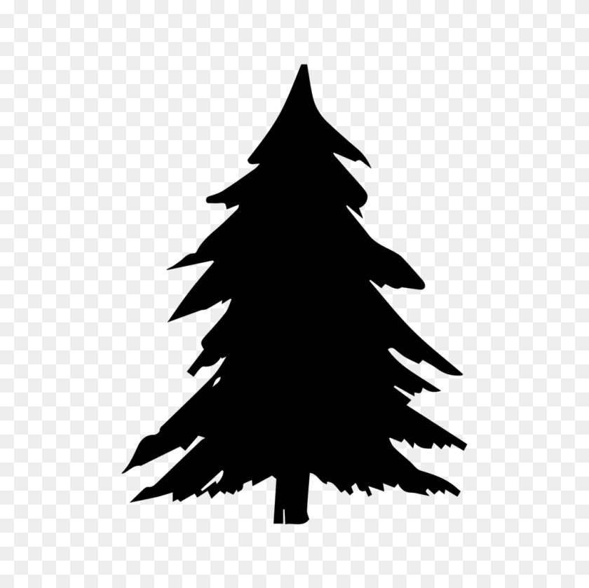 1000x1000 Christmas Tree Silhouette Png - PNG Stock