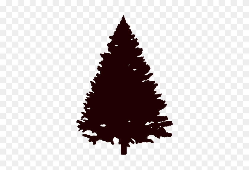 512x512 Christmas Tree Silhouette Png - Evergreen Tree PNG