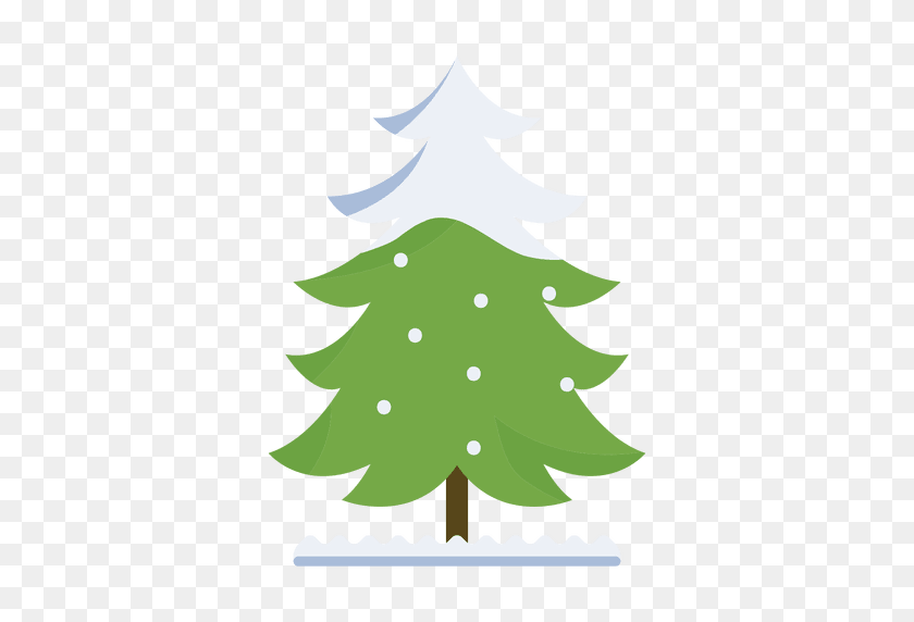 512x512 Christmas Tree Snowy Curled Branch Icon - Tree Illustration PNG