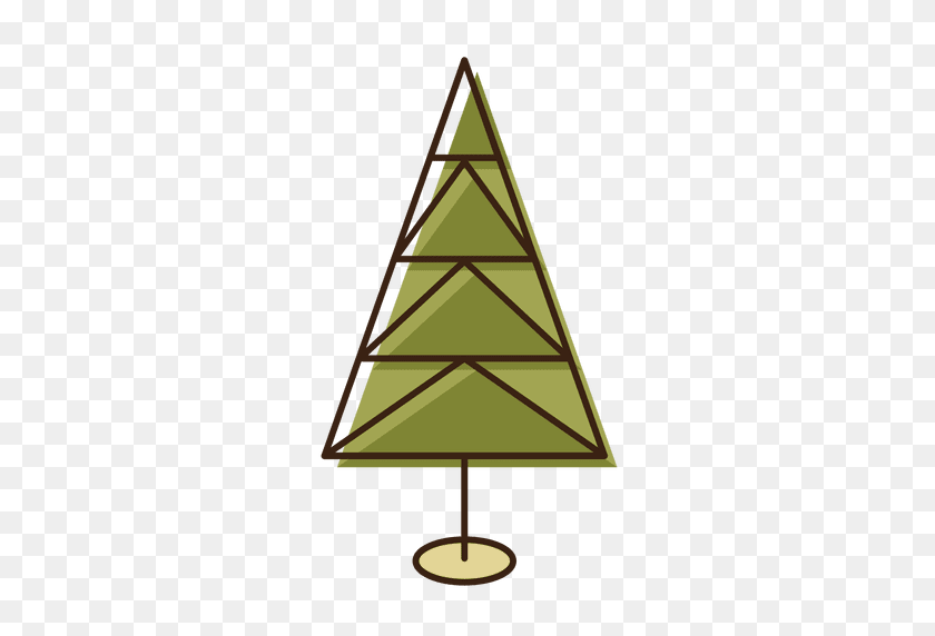 512x512 Christmas Tree Triangles Cartoon Icon - PNG Christmas Tree
