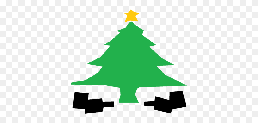 379x340 Christmas Tree Twig Pine Computer Icons - Snowy Tree Clipart