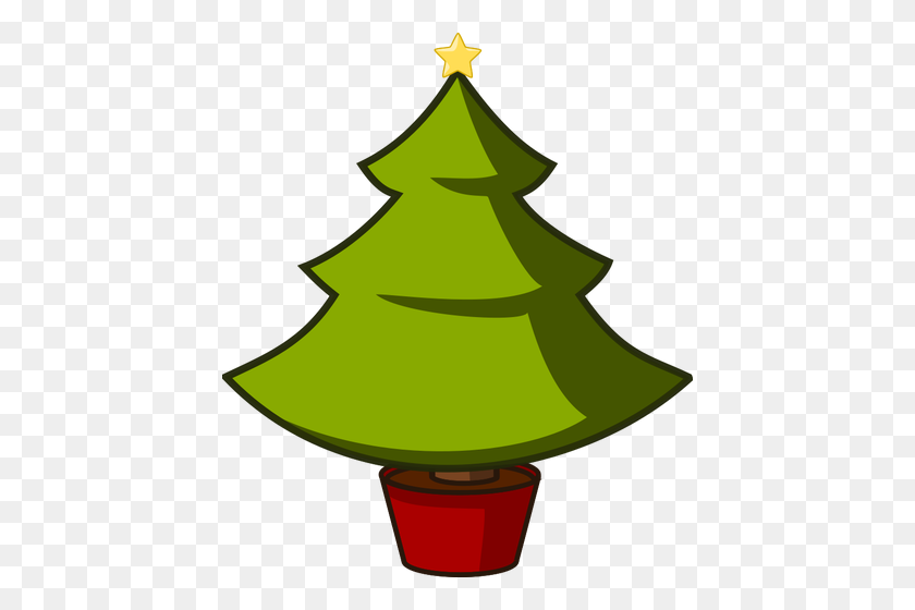 432x500 Christmas Tree Vector Clip Art - Evergreen Clipart