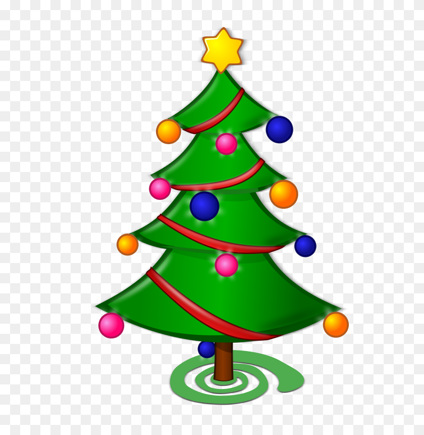 566x800 Christmas Tree With Presents Clipart - Christmas Tree With Presents Clipart