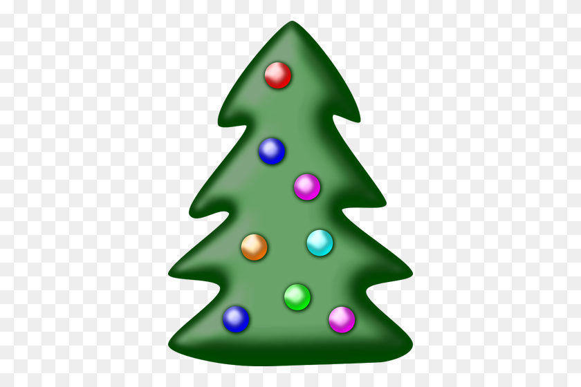 354x500 Christmas Tree With Star Vector Clip Art - Evergreen Tree Clipart