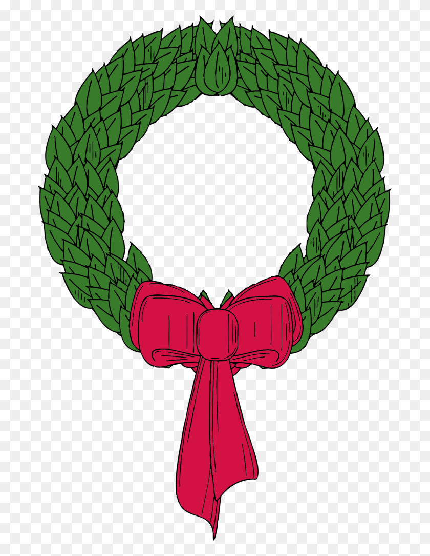 691x1024 Christmas Wreath - Christmas Wreath PNG