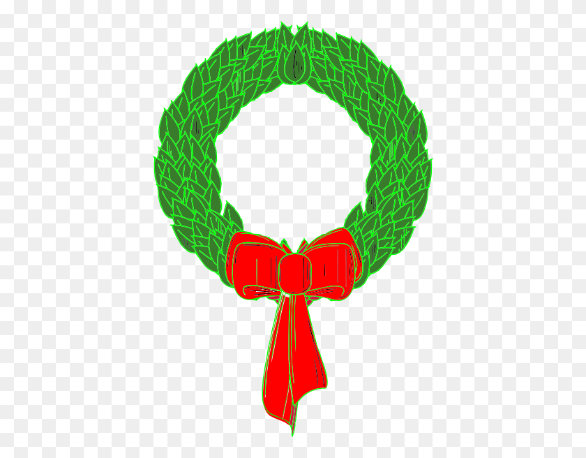 402x596 Christmas Wreath Clip Art - Christmas Wreath Clipart