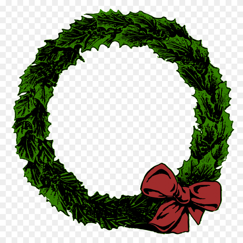 2397x2400 Christmas Wreath Clip Art Free - Torso Clipart